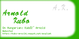 arnold kubo business card